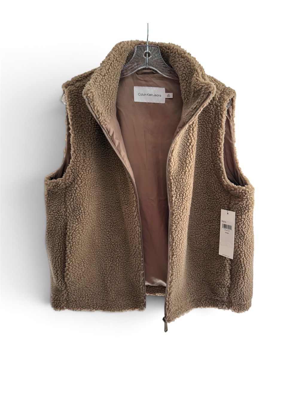 NWT Cozy Brown Teddy Sherpa Vest